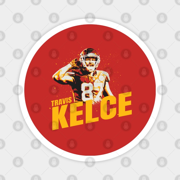 travis kelce kc Magnet by PRESENTA